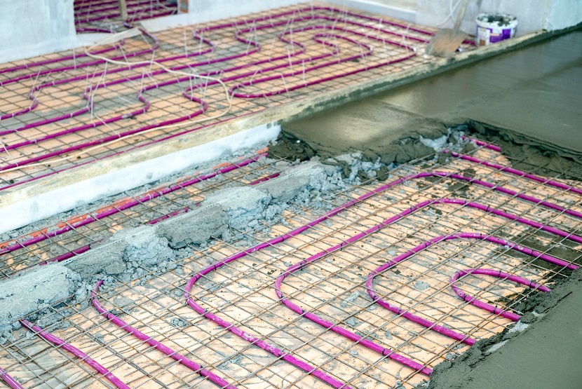 Concrete reinforcement mesh in the floor system